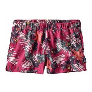 Patagonia Barely Baggies Shorts Women's Small Kelp Garden Pink 2.5"